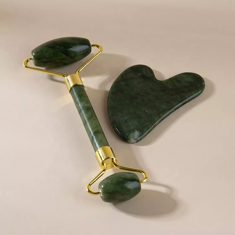 Kohandatud Jade rulli ja Gua Sha komplekt